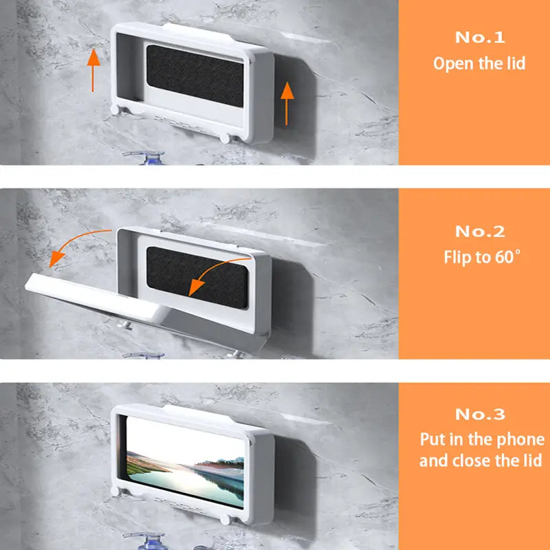 Soporte Impermeable para Teléfono con Pantalla Táctil Anti-Vaho