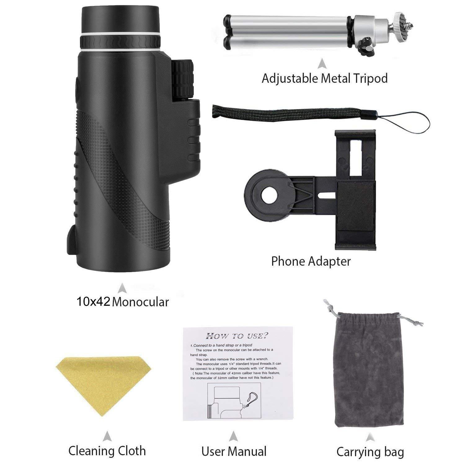 HD Vision Telescope with Smartphone Adapter